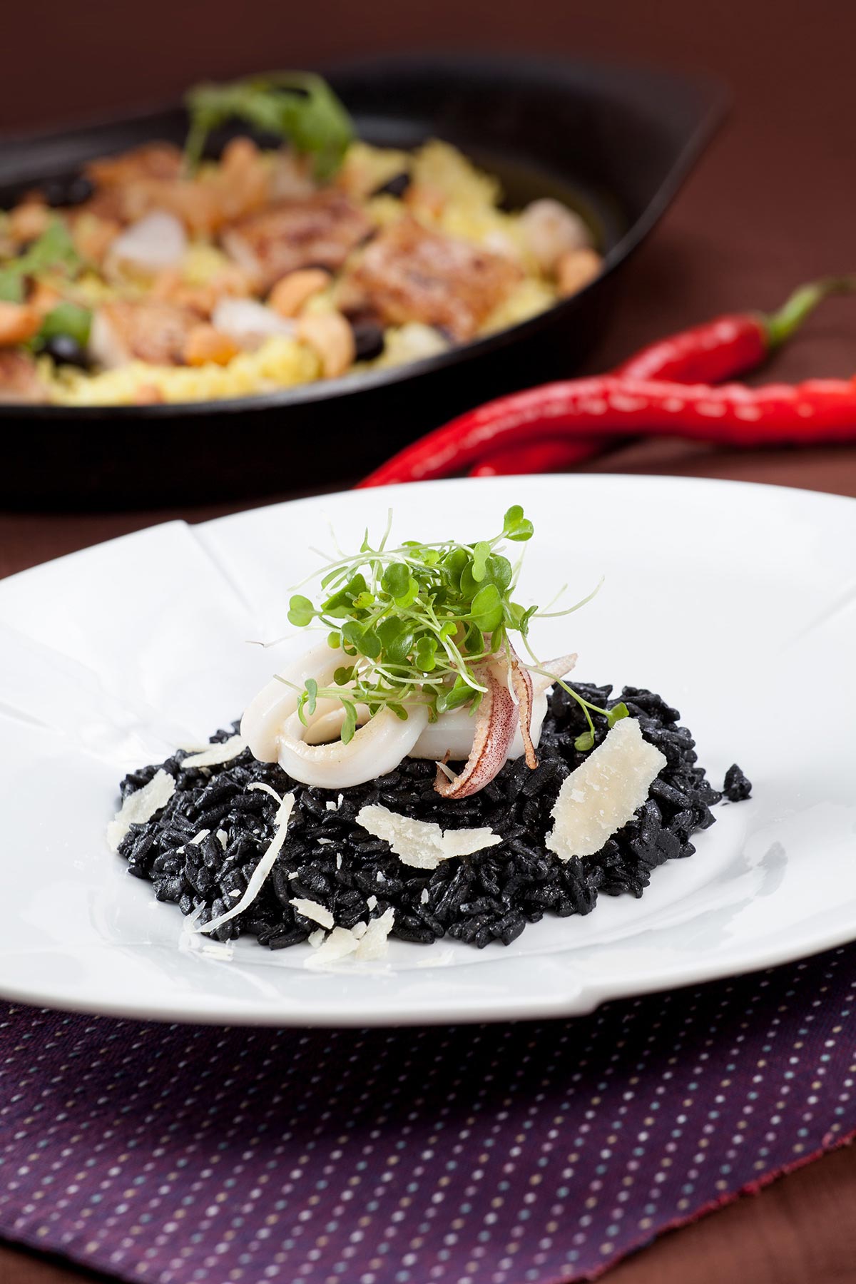 欧式威尼斯墨鱼海鲜饭